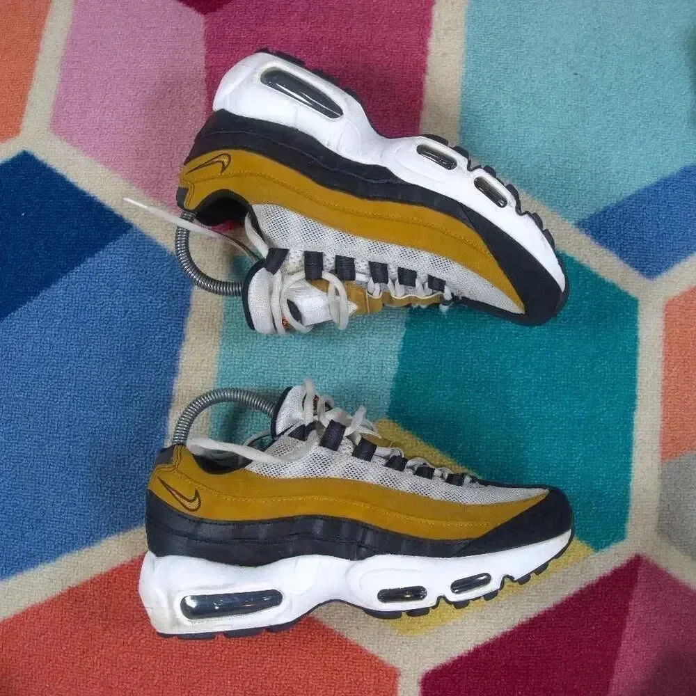 Nike Air Max 95 Recraft (GS) Big Kids Wheat Black White ‎ Size 5Y